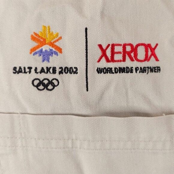 Vintage 2002 Olympics Shirt Mens Size Medium Beige 2002 Salt Lake City Xerox - Picture 2 of 5
